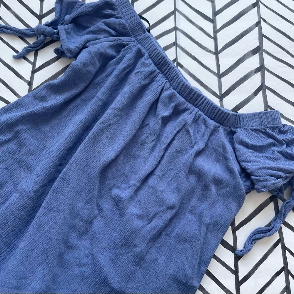 One Clothing Size XS Off The Shoulder Blue Straight Dress